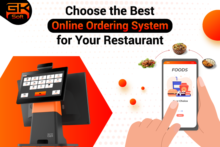 A customer using the best online ordering system on their smartphone to place a food order at a restaurant.